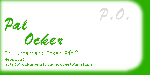 pal ocker business card